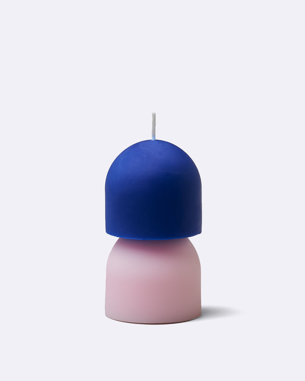 block candle hemisphere -  blue and rose