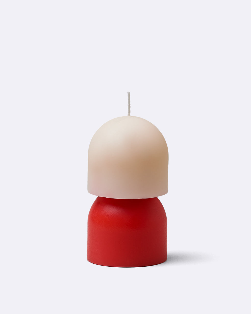 block candle hemisphere -  red and lavender
