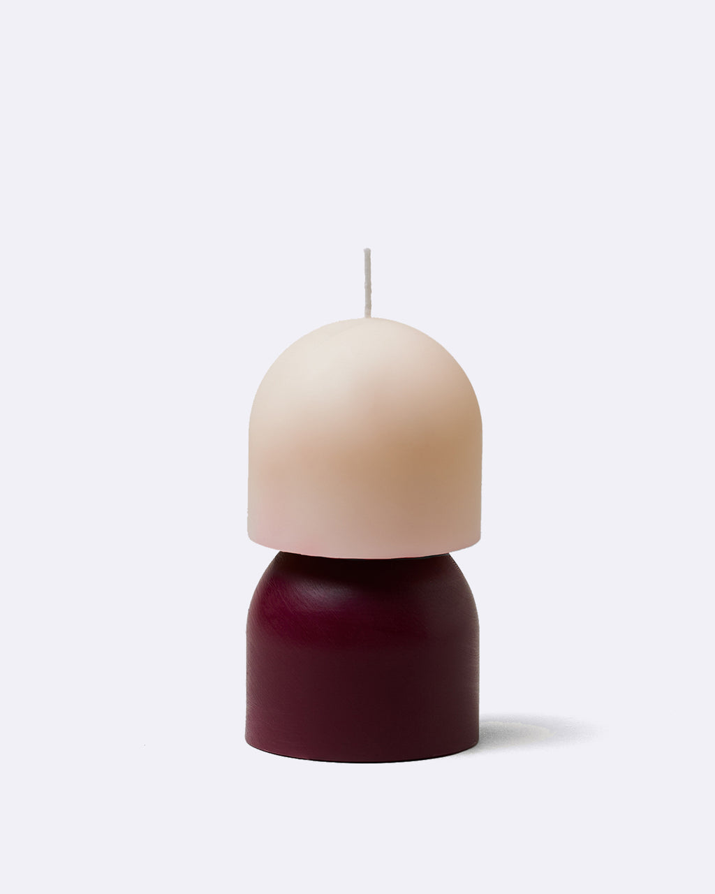 block candle hemisphere - red and lavender