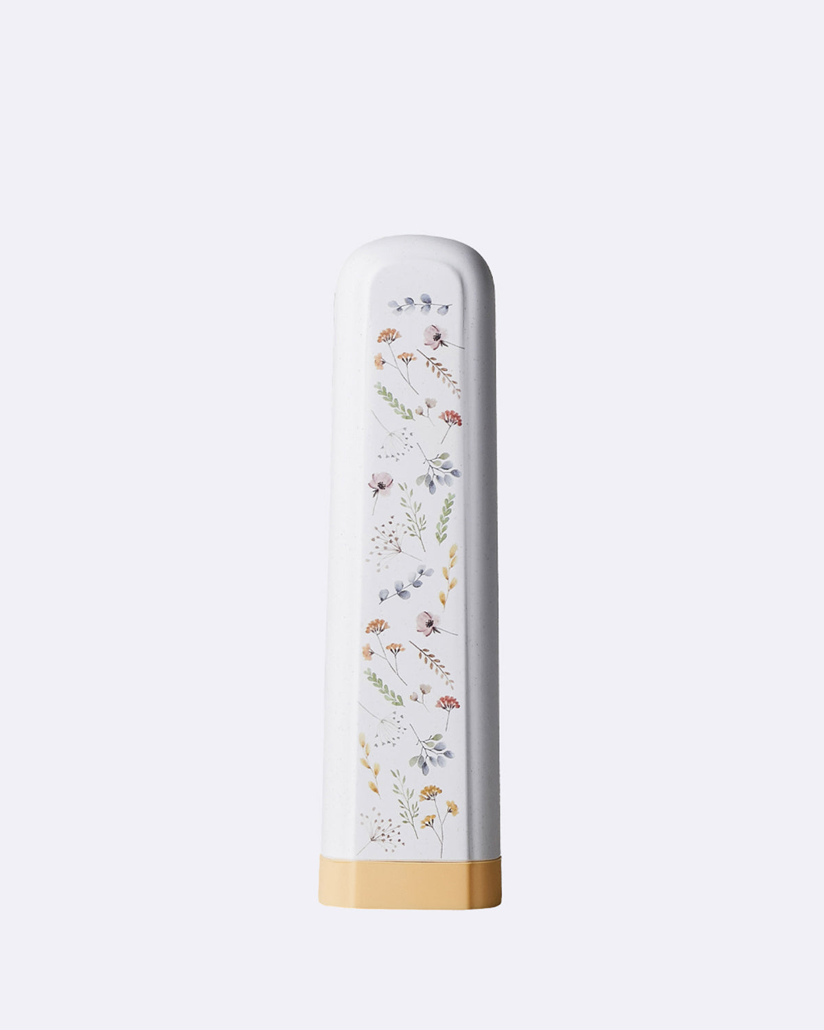 To-Go Besteckset mit verschließbarer Hülle in weiß mit bunten Blumen