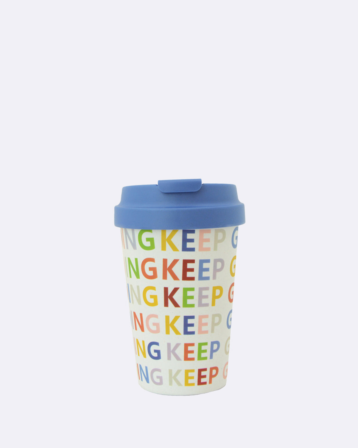 Nachhaltiger Kaffeebecher to go - bioloco plant easy cup - 350 ml - keep going - Motivationsspruch