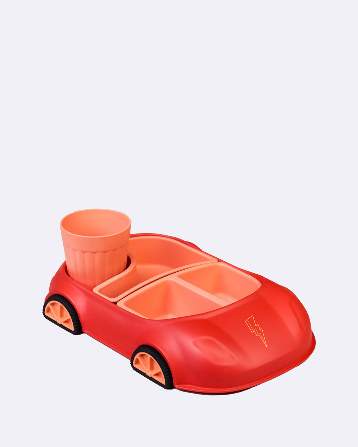 Snack-Set für Kinder in Form eines Autos, rot 