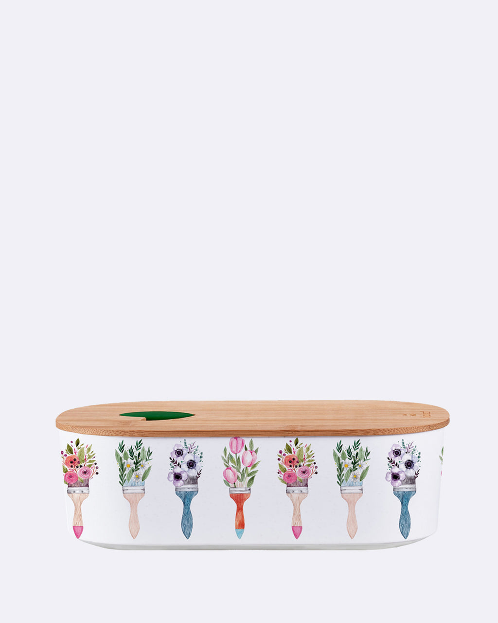 bioloco plant lunchbox oval flower brushes
