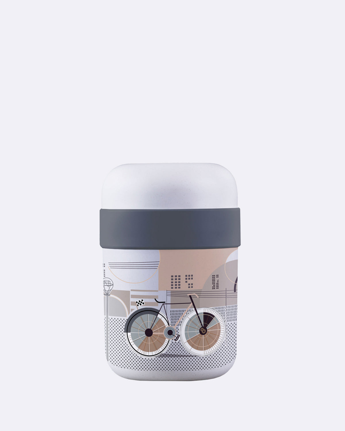 Thermobehälter aus nachhaltigem PLA - Zwei Kammern (500ml+200ml) - bioloco plant lunchpot - fiets - Fahrrad
