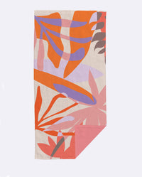 Serviette de plage en coton à fleurs tropicales
