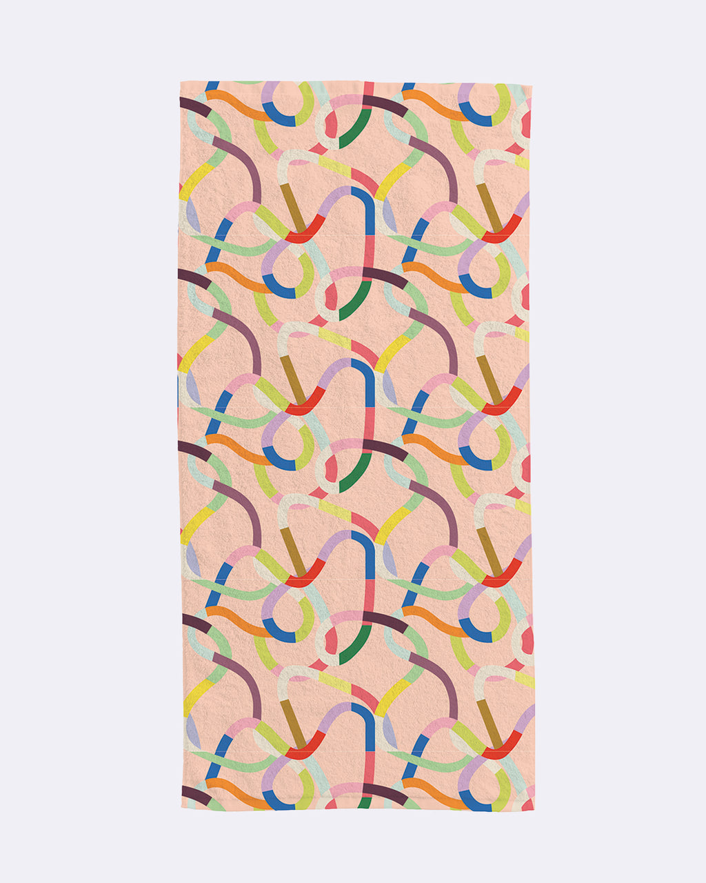 Cotton Beach Towel colourful waves