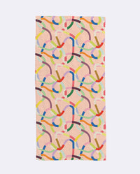 Cotton Beach Towel colourful waves