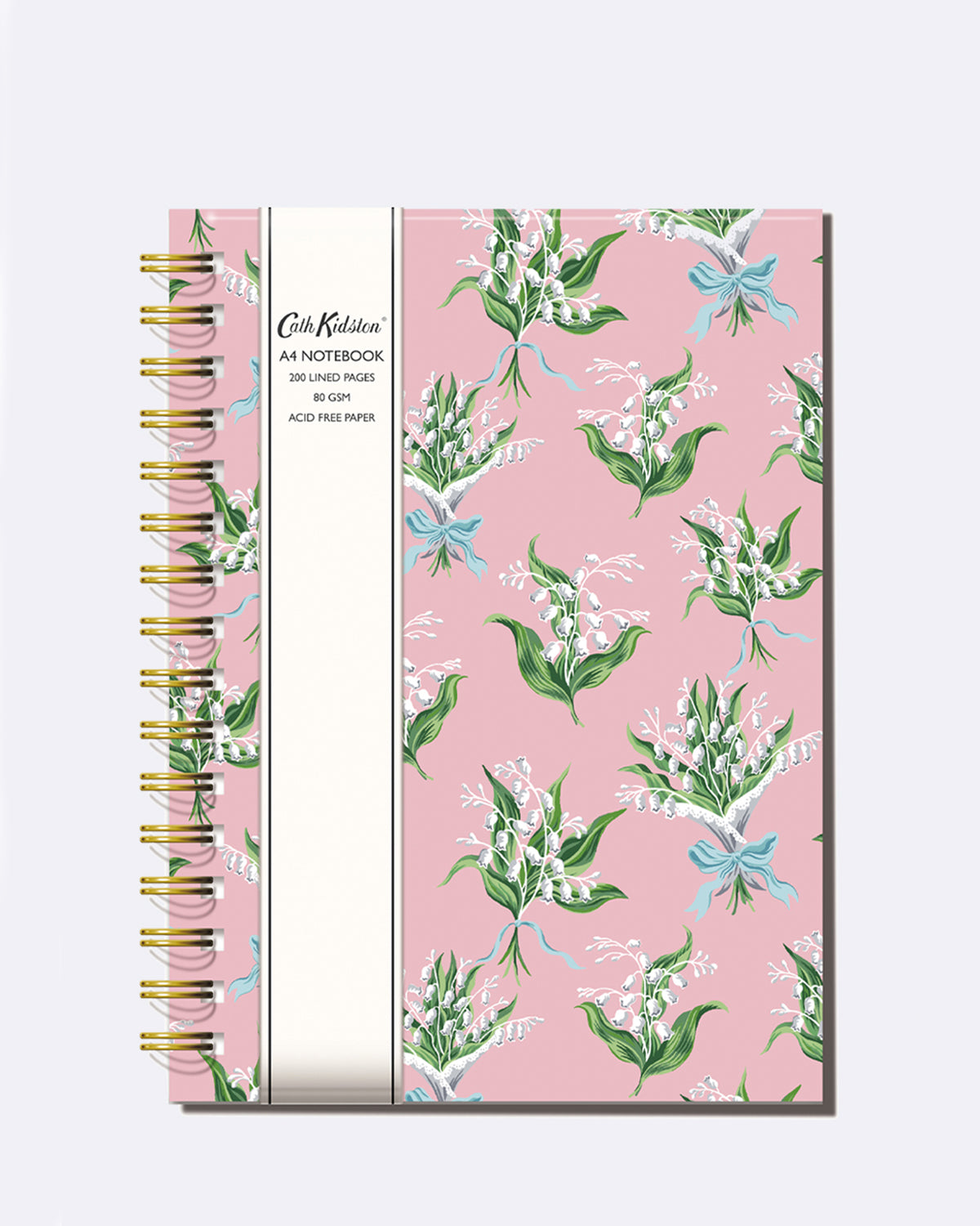 Spiralbuch in rosa mit Blumenmuster