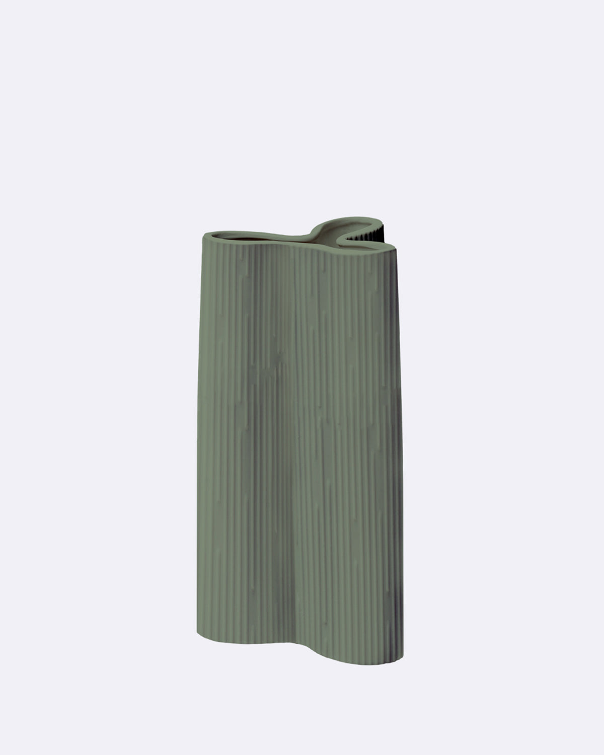 Vase aus Keramik in Olivgrün 