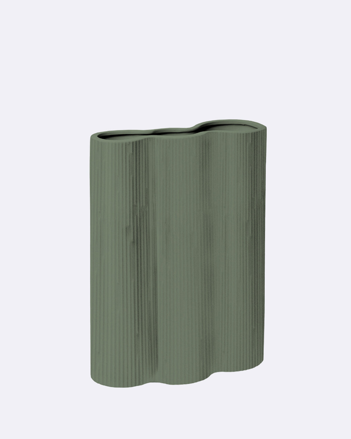 Vase aus Keramik in olivgrün