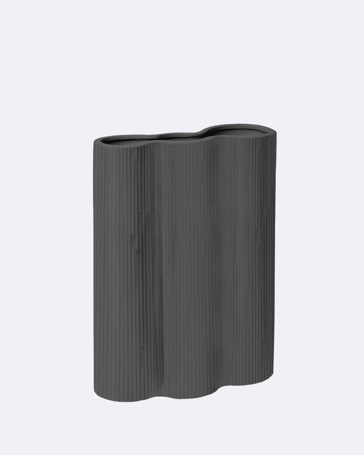 Vase aus Keramik in grau