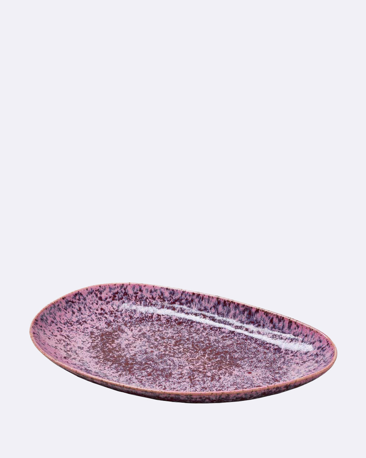 Servierplatte aus Keramik in violett/rosa 