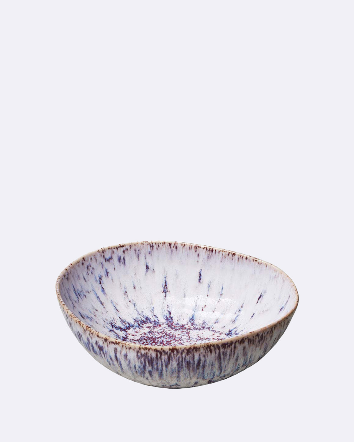 Salatschüssel aus Keramik in weiß/blau