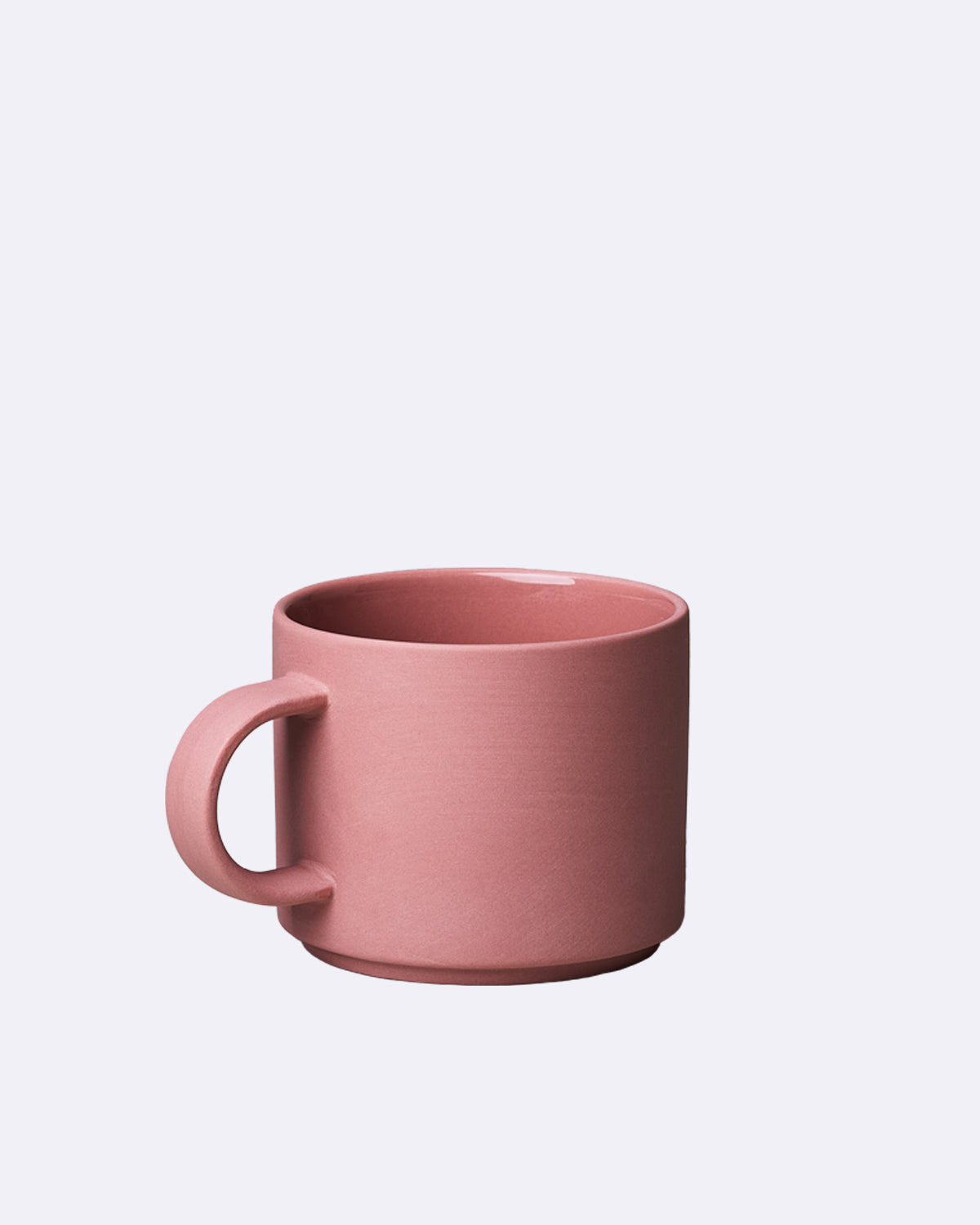 Porzellantasse in Rosa mit schlichtem Design