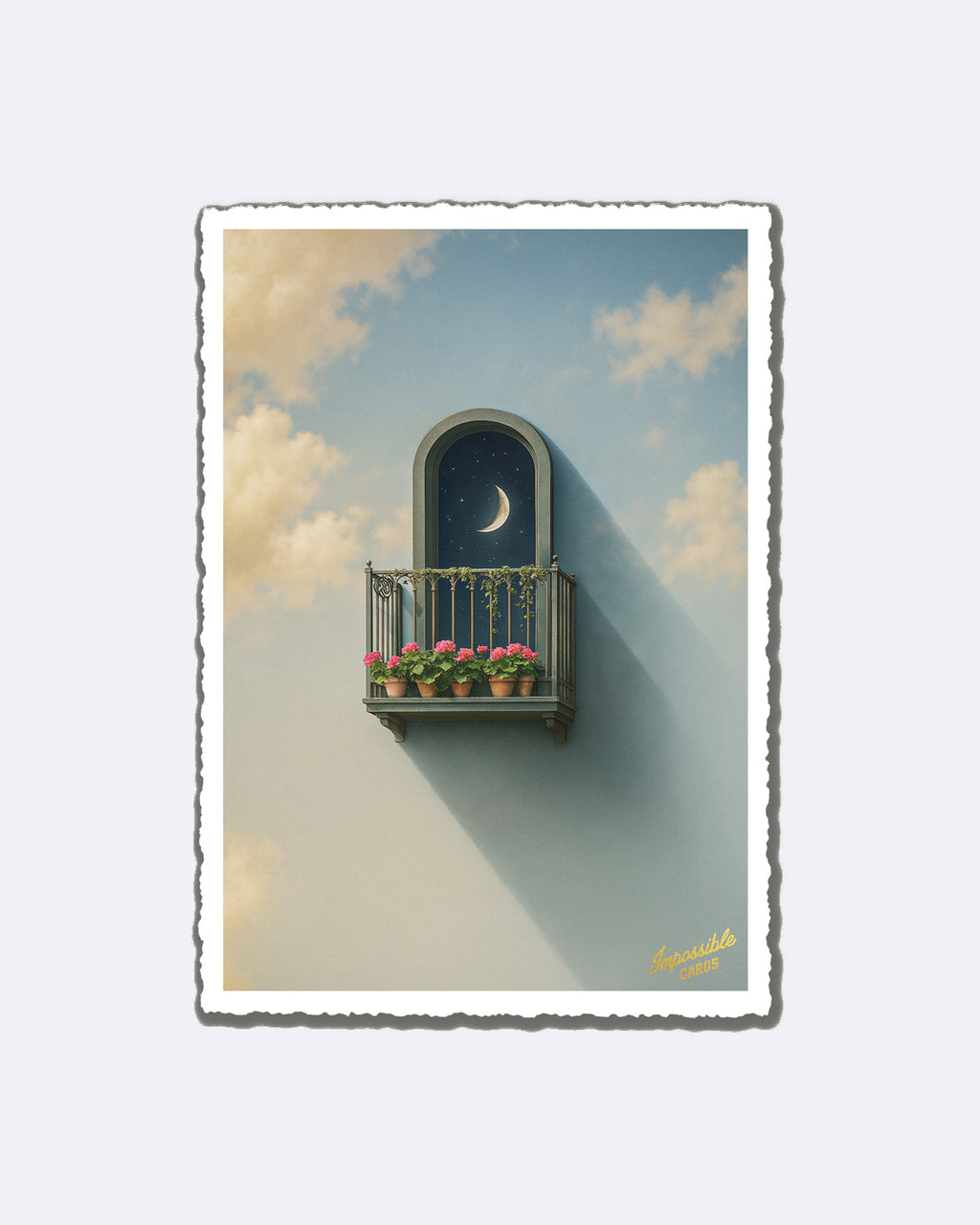 Impossible Card Postkarte - sky balcony