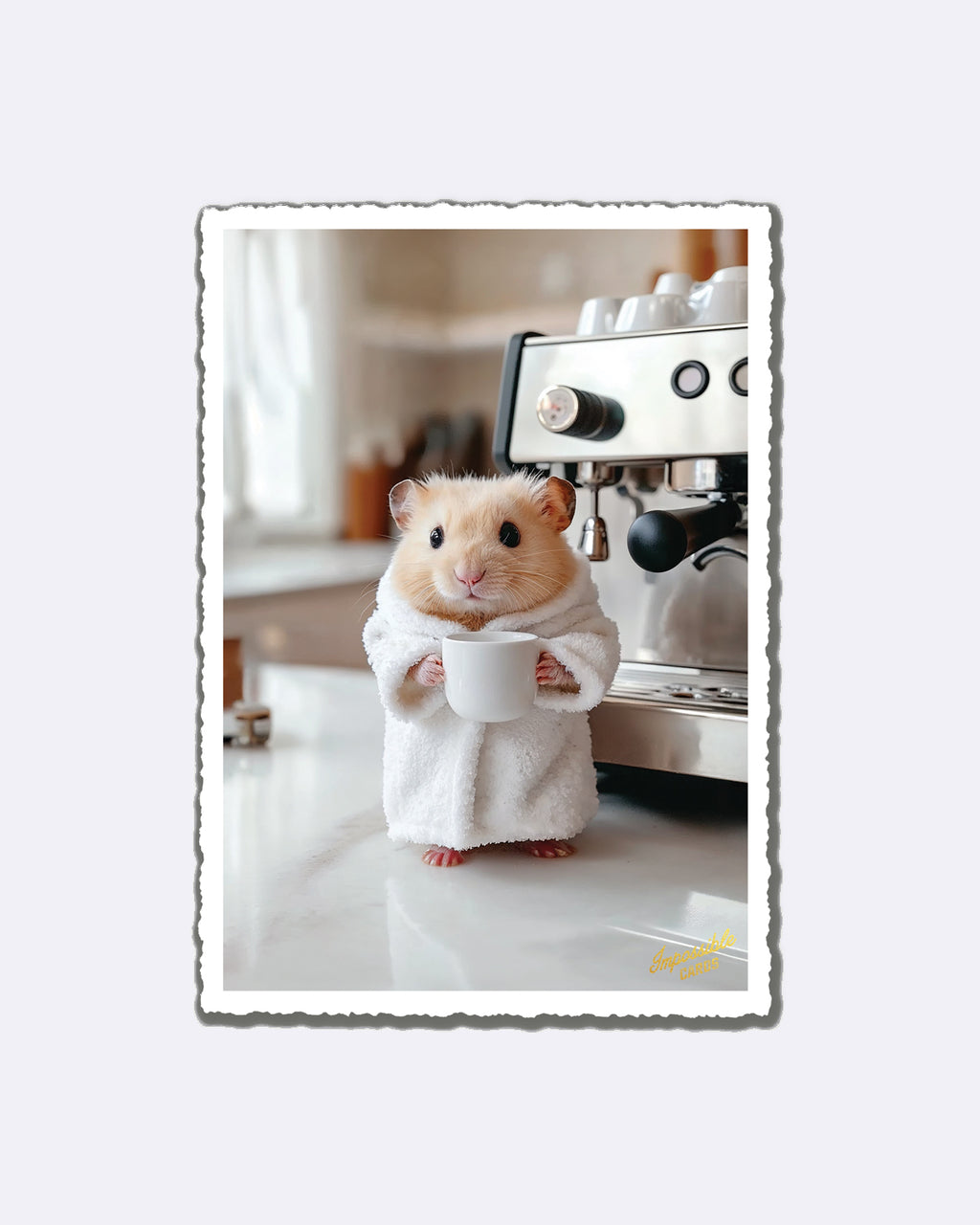Impossible Card Postkarte - coffee hamster
