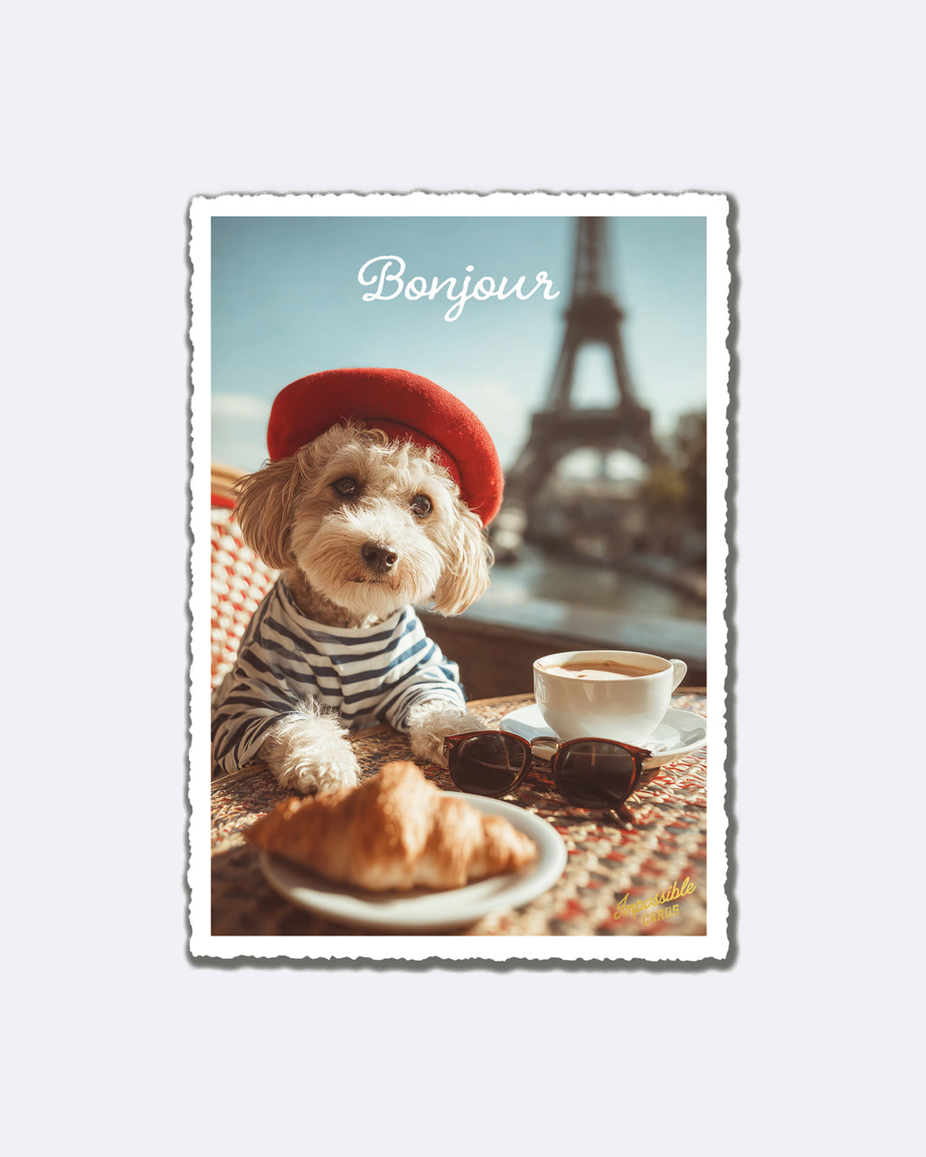 Impossible Card Postkarte - Bonjour