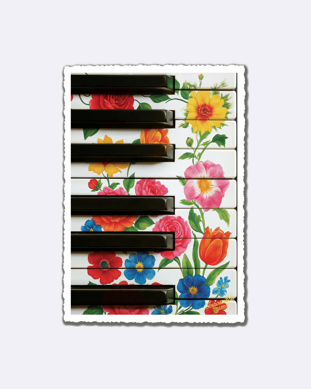Impossible Card Postkarte - flower piano