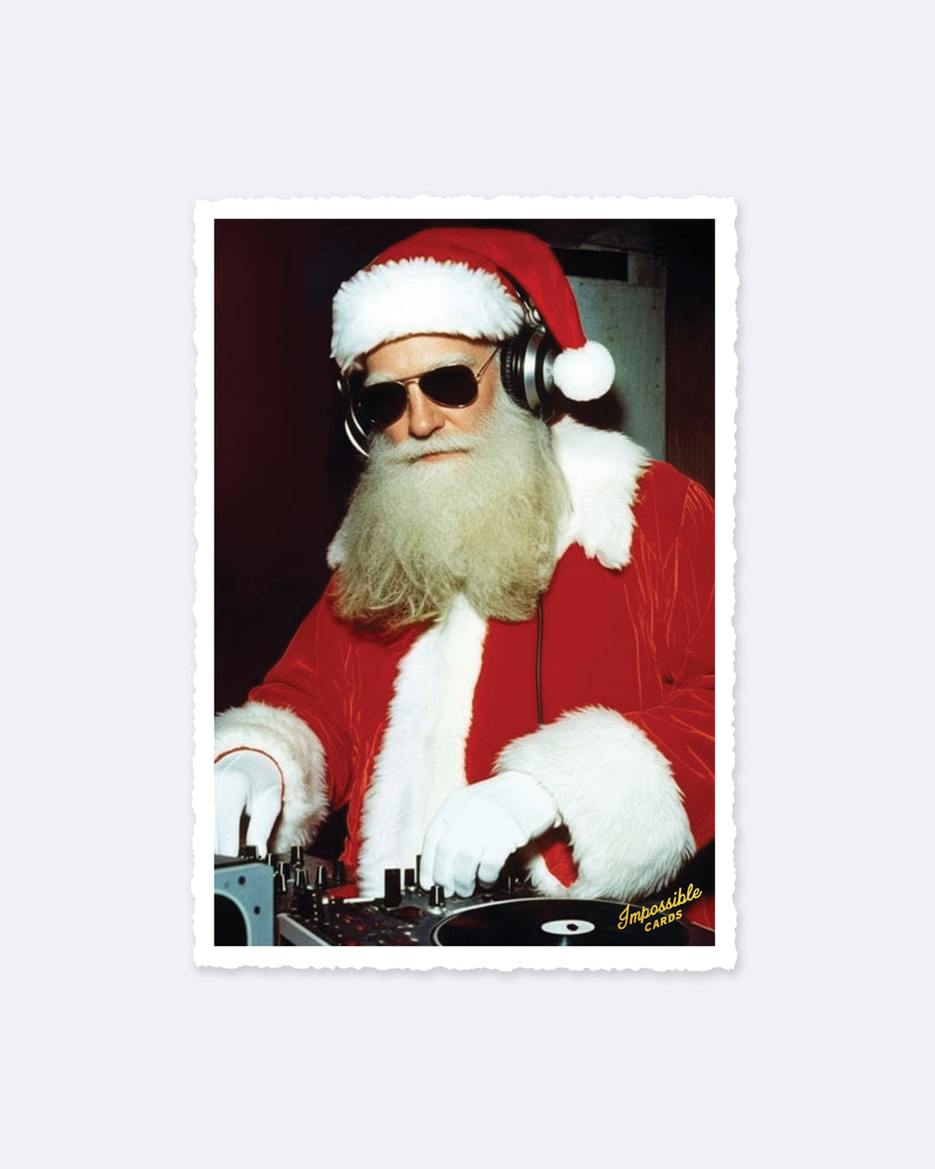 Impossible Card Postkarte - DJ Santa