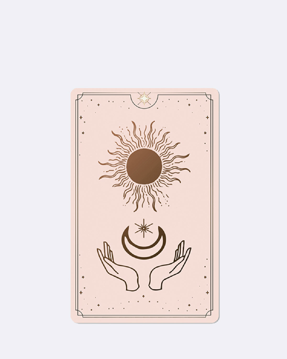Postkarte in beige mit braunem Muster