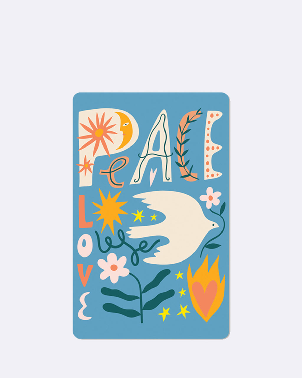 Mini postcards Peace Love Life