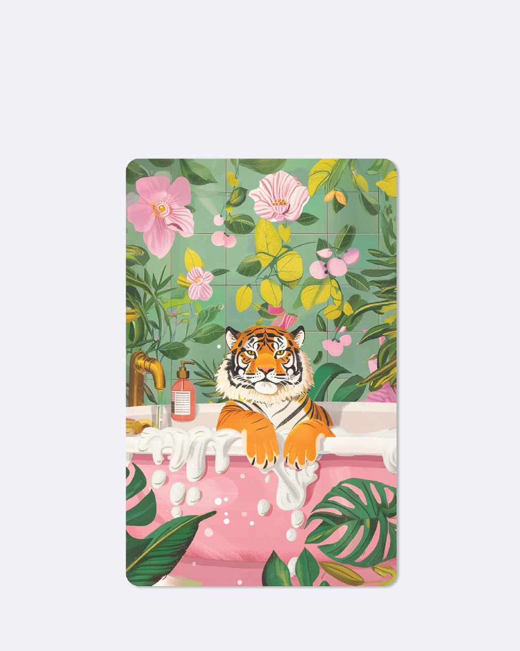 Mini Postkarten - bathing tiger