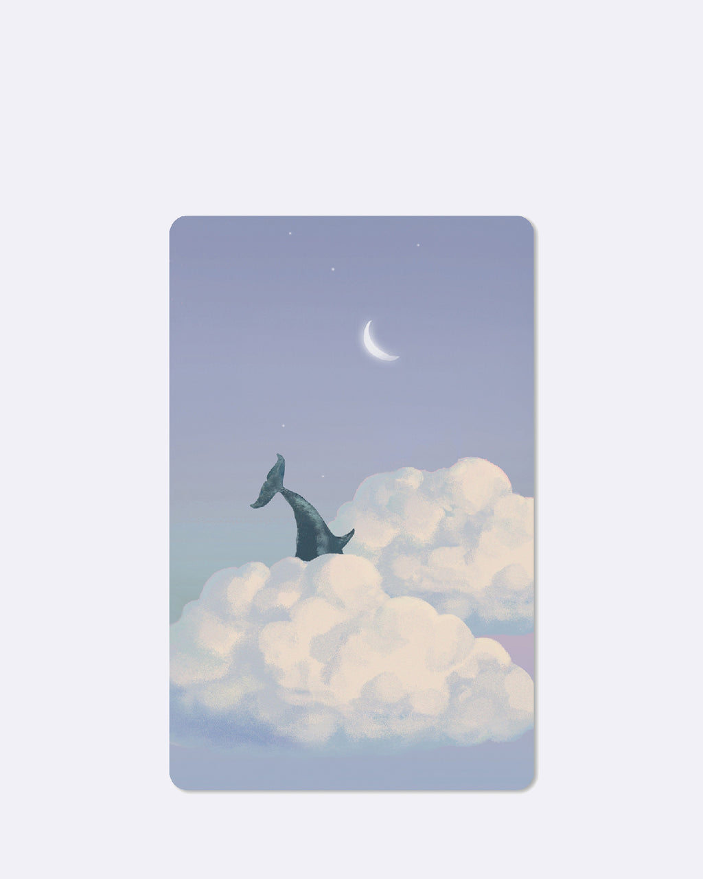Mini postcards - Whale and clouds