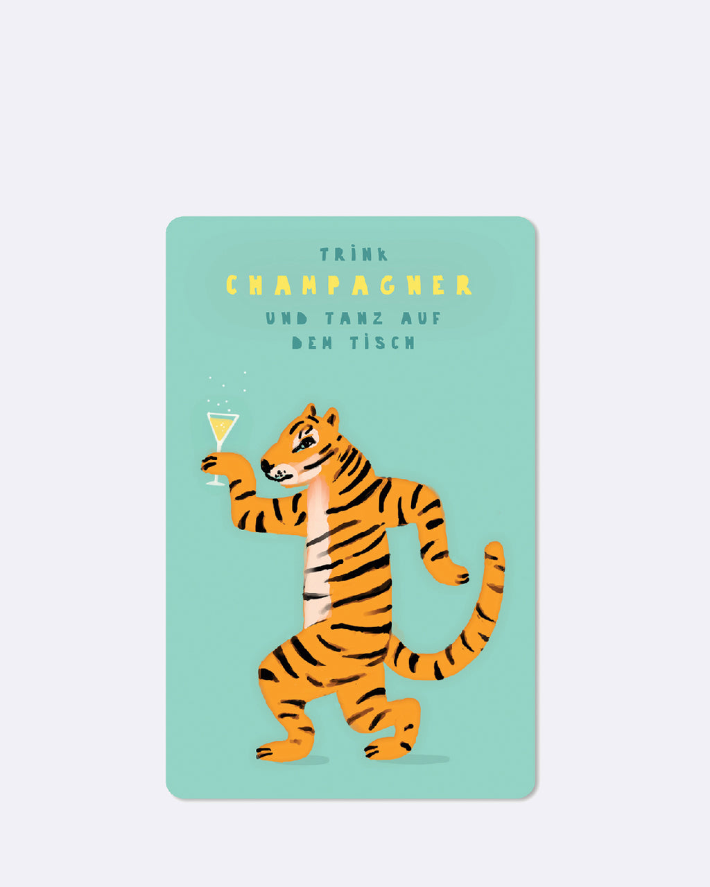 Mini Postkarten - Champagne tiger