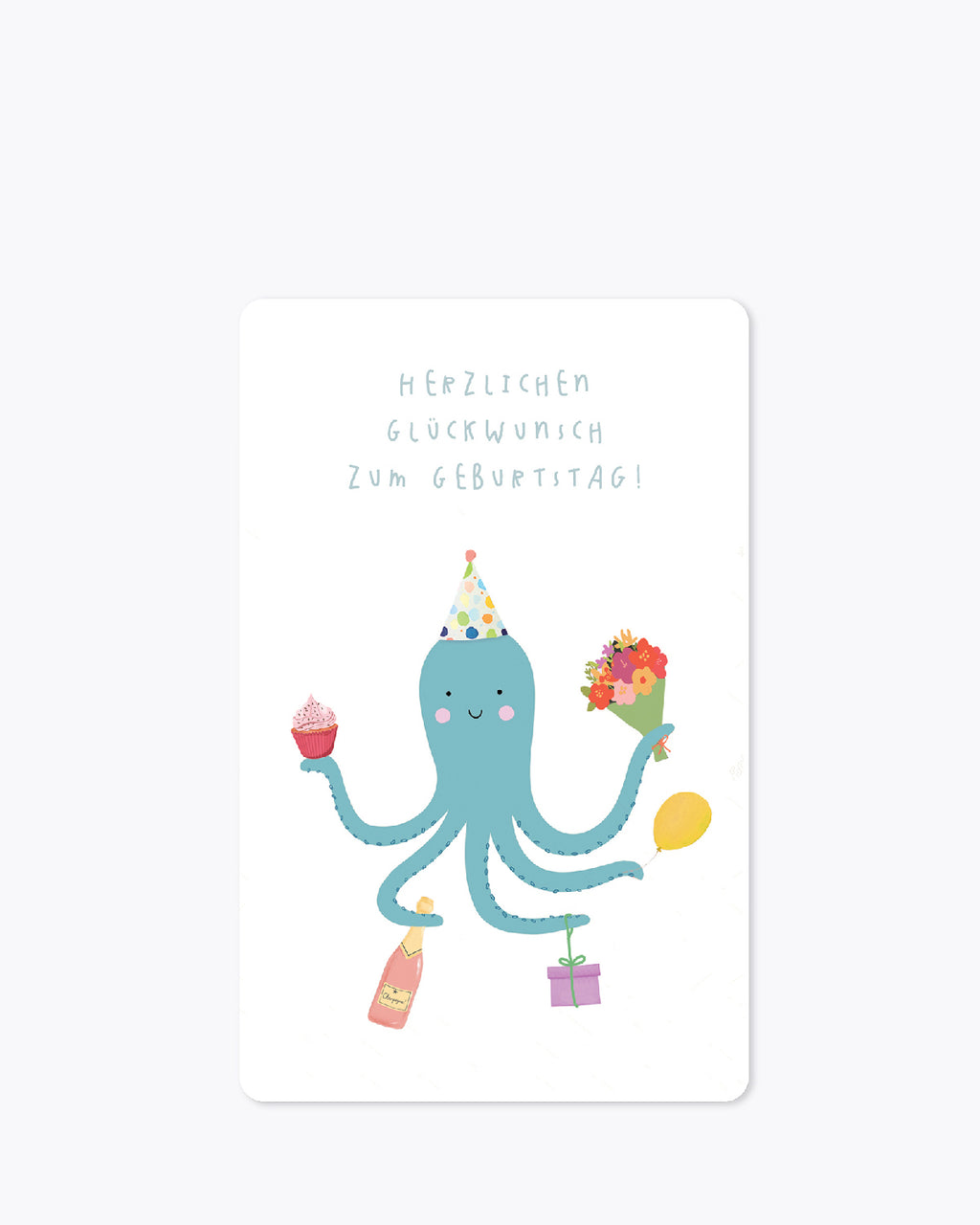 Mini Postkarten - Qualle Geburtstag