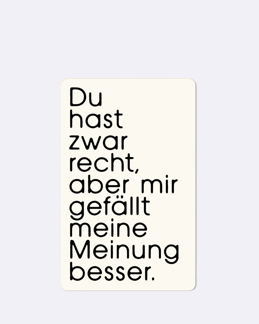 Mini Postkarten - Meine Meinung