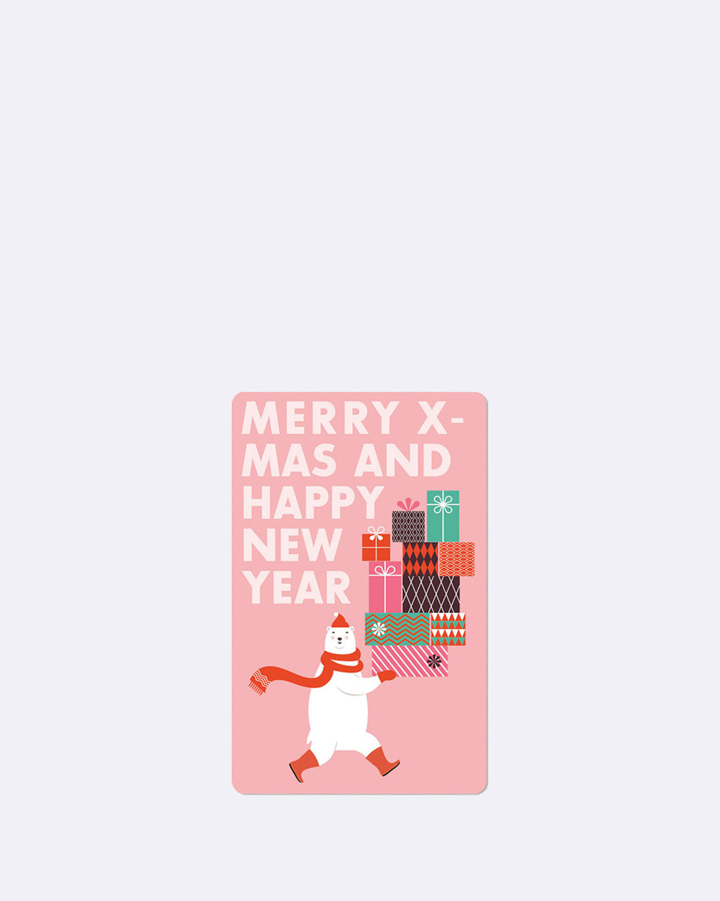Mini cartes postales de Noël Polabear