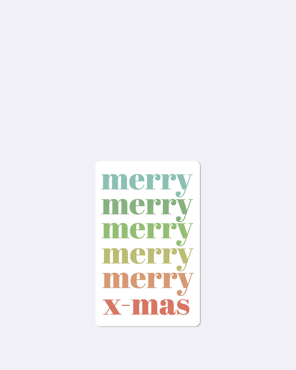 Mini Postkarten X-mas typo