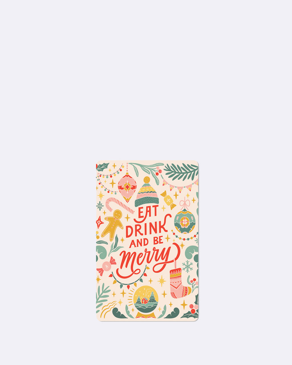 Mini Postkarten Eat drink and be merry