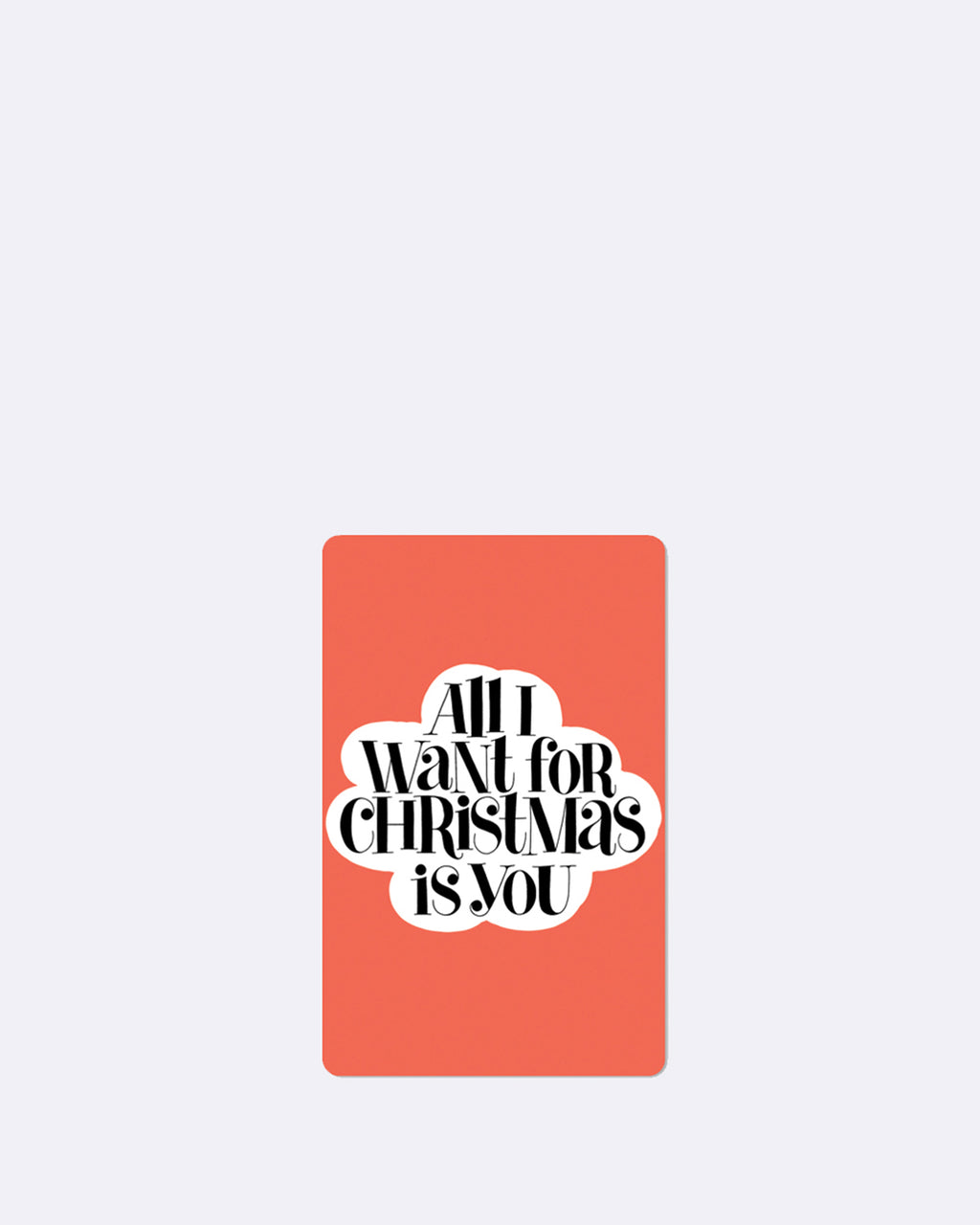 Mini cartes postales Tout ce que je veux pour Noël, c'est toi