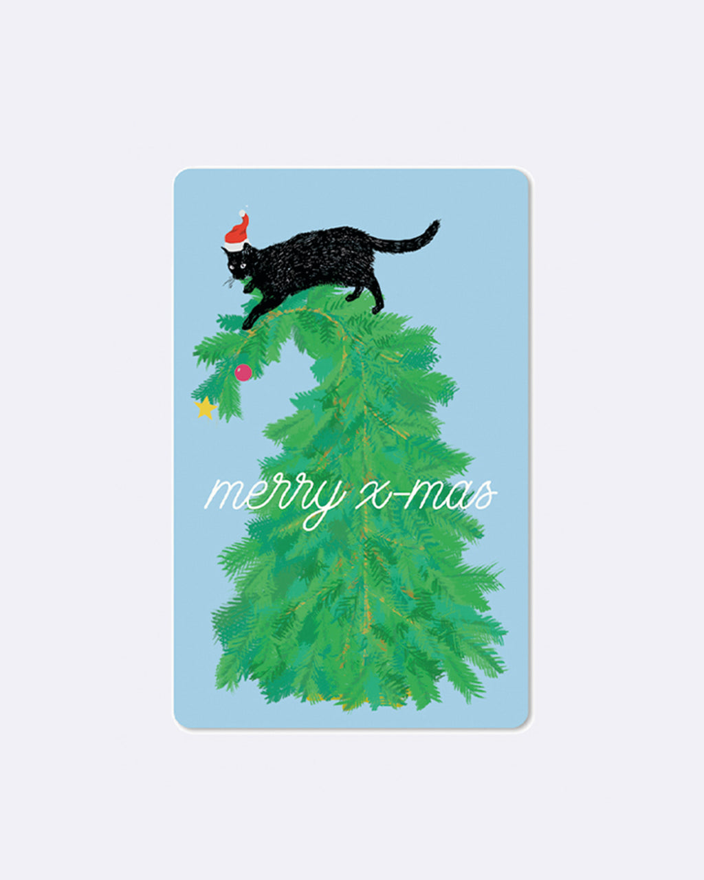 Mini Postkarten - Merry X-Mas Cat