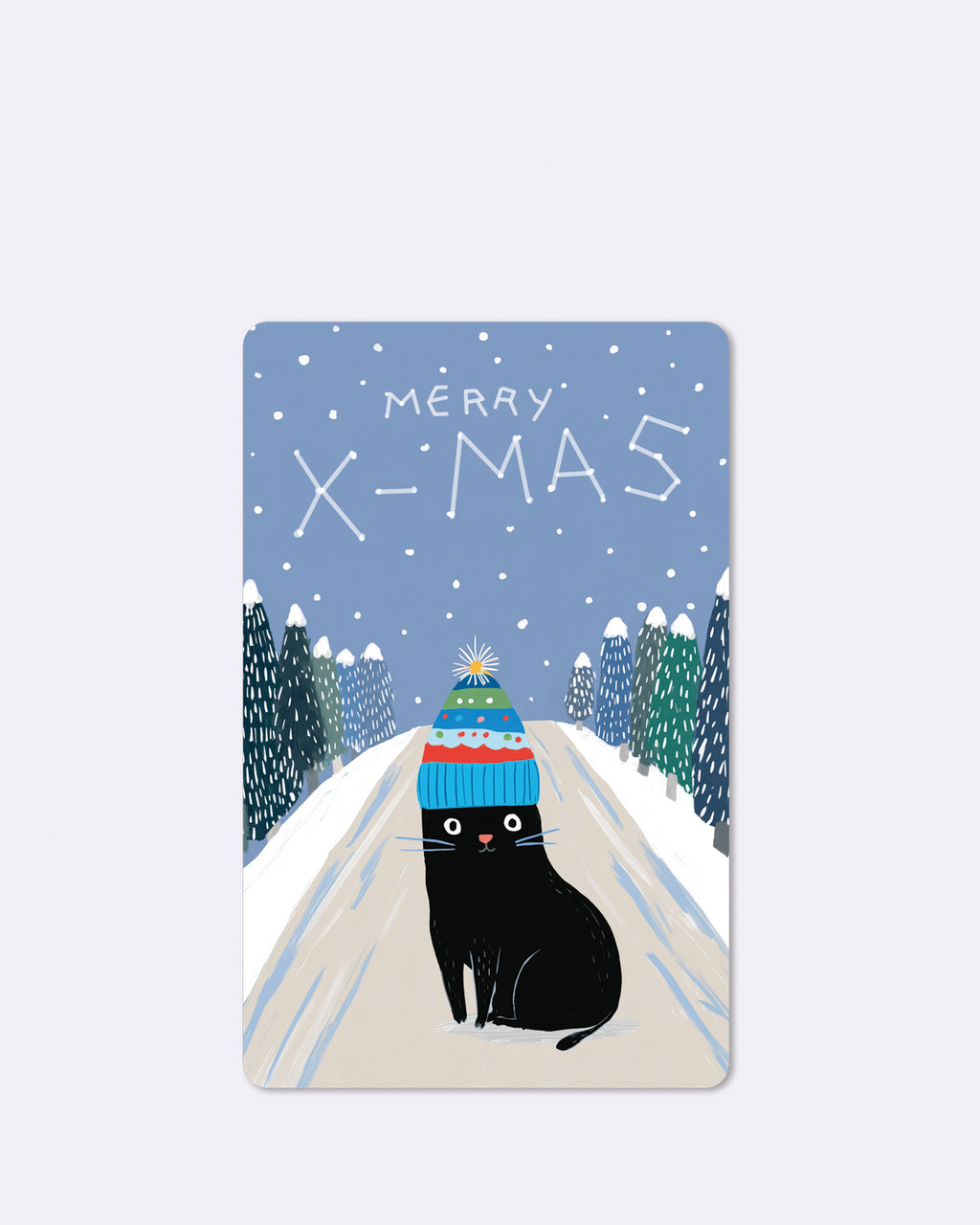 Mini Postkarten - Christmas cat