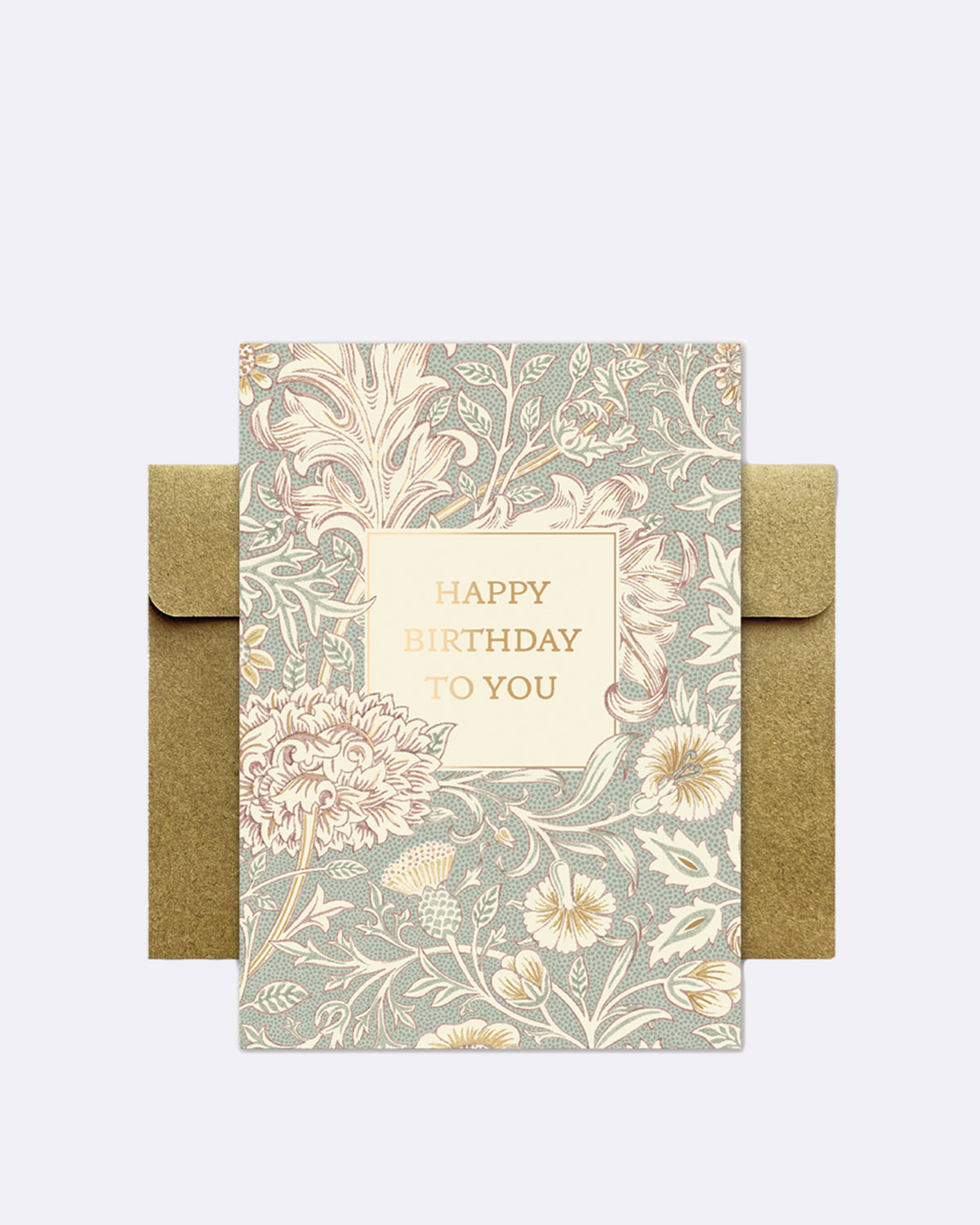 Hochwertige Glückwunschkarte mit Umschlag - florale Motive - William Morris - Geburtstag - happy birthday to you