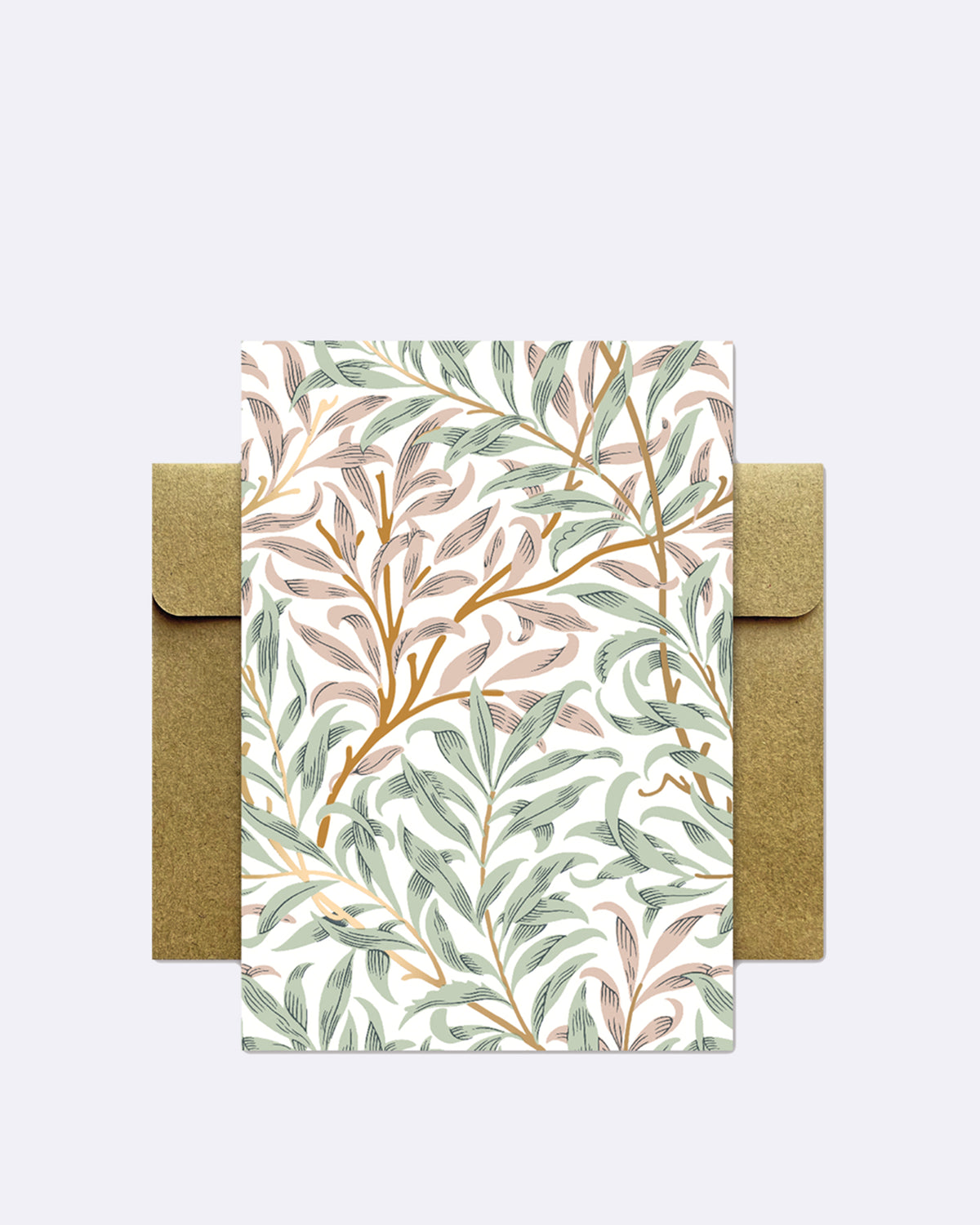 Hochwertige Glückwunschkarte mit Umschlag - florale Motive - William Morris - florale Motive