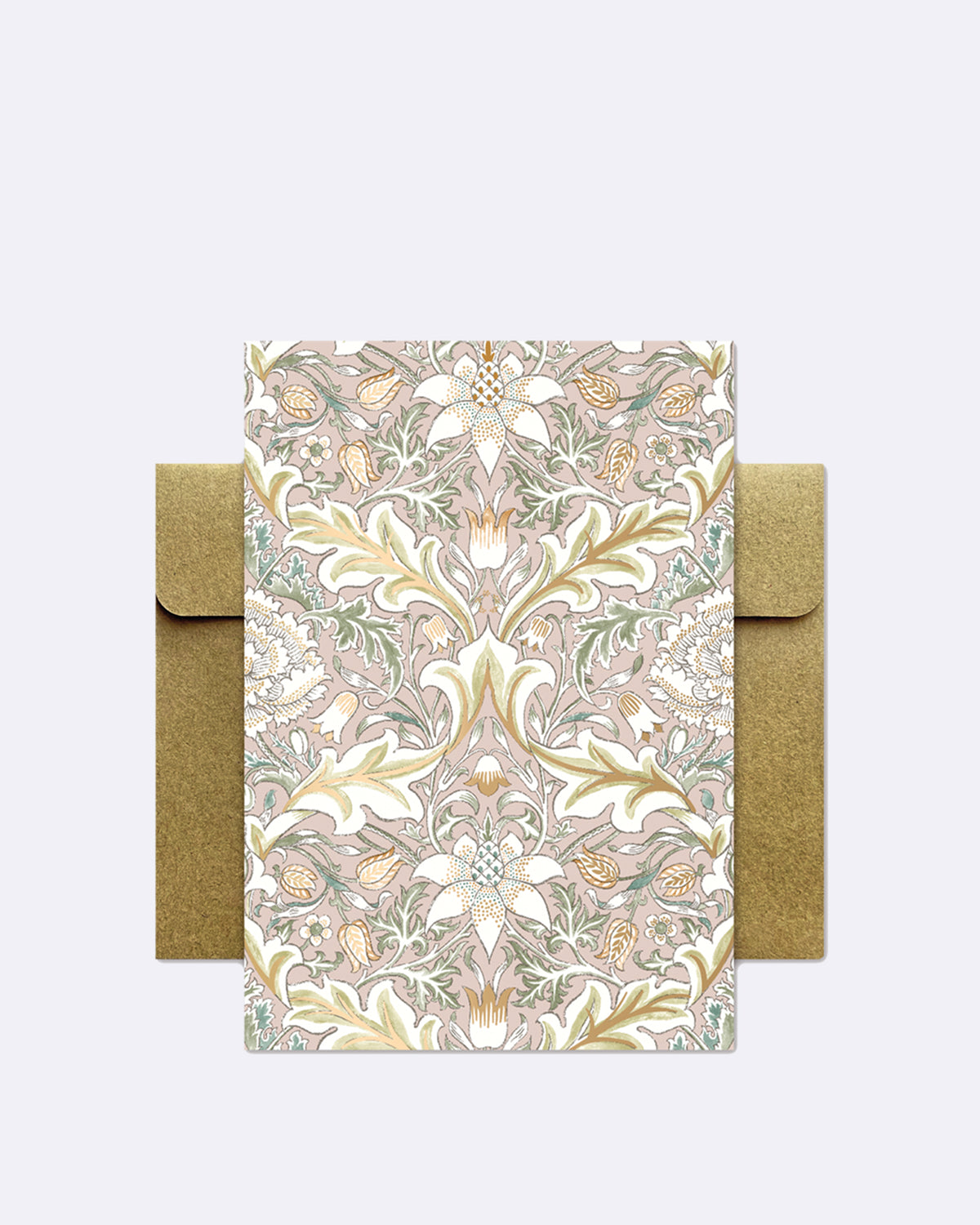 Hochwertige Glückwunschkarte mit Umschlag - florale Motive - William Morris - florale Motive