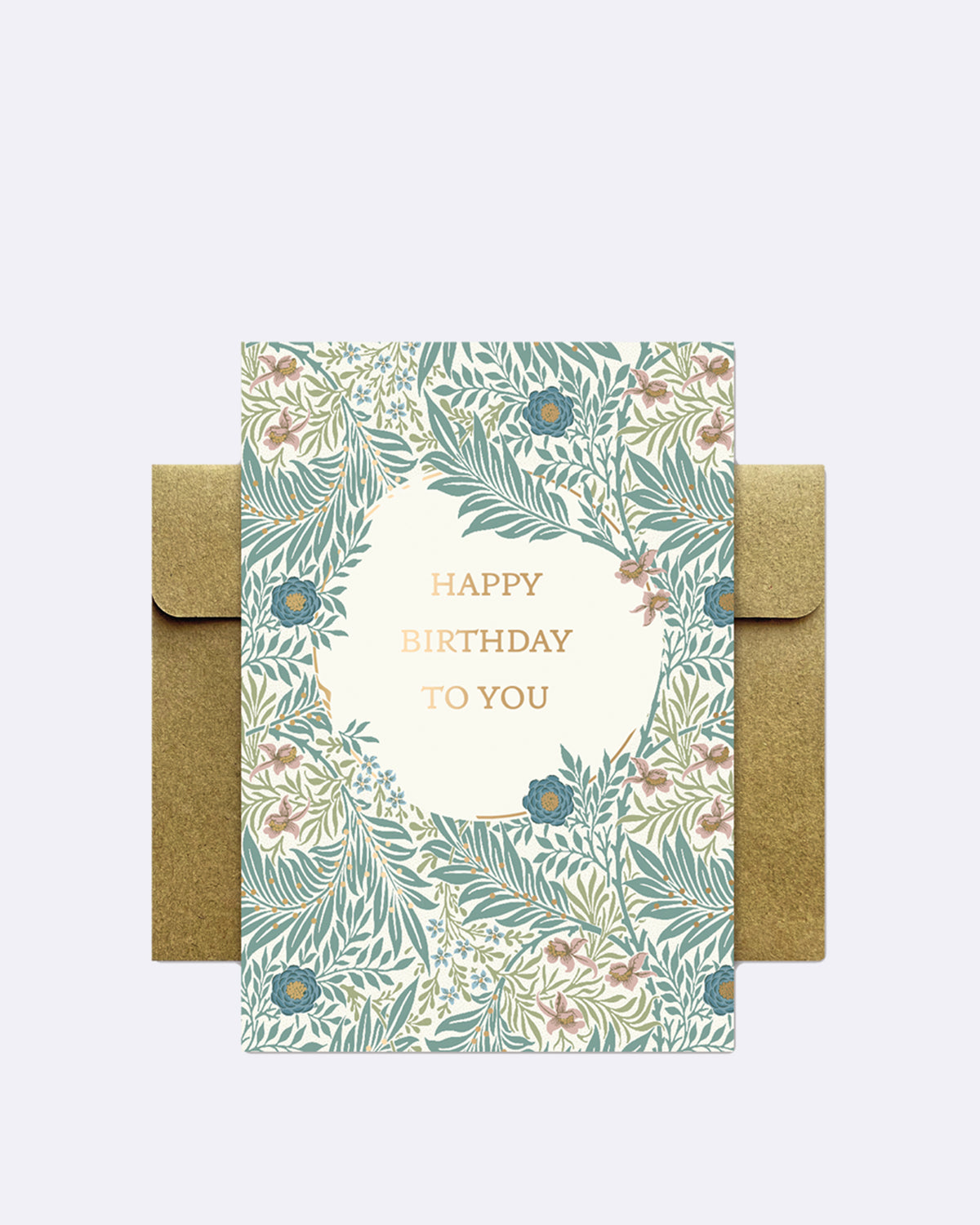 Hochwertige Glückwunschkarte mit Umschlag - florale Motive - William Morris - Geburtstag - happy birthday to you