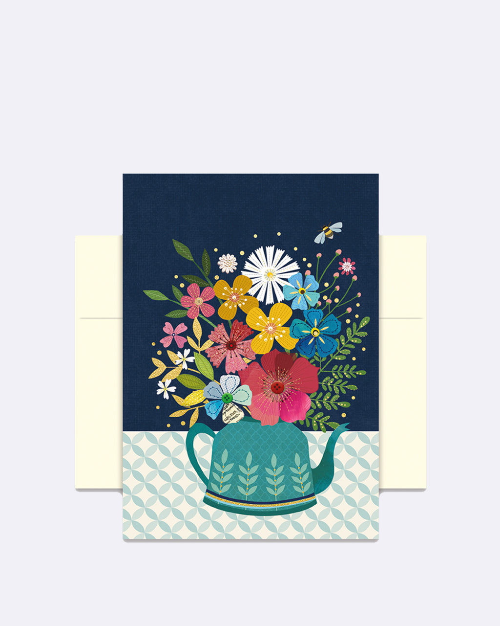 Double card - LT303 - Flowery greetings