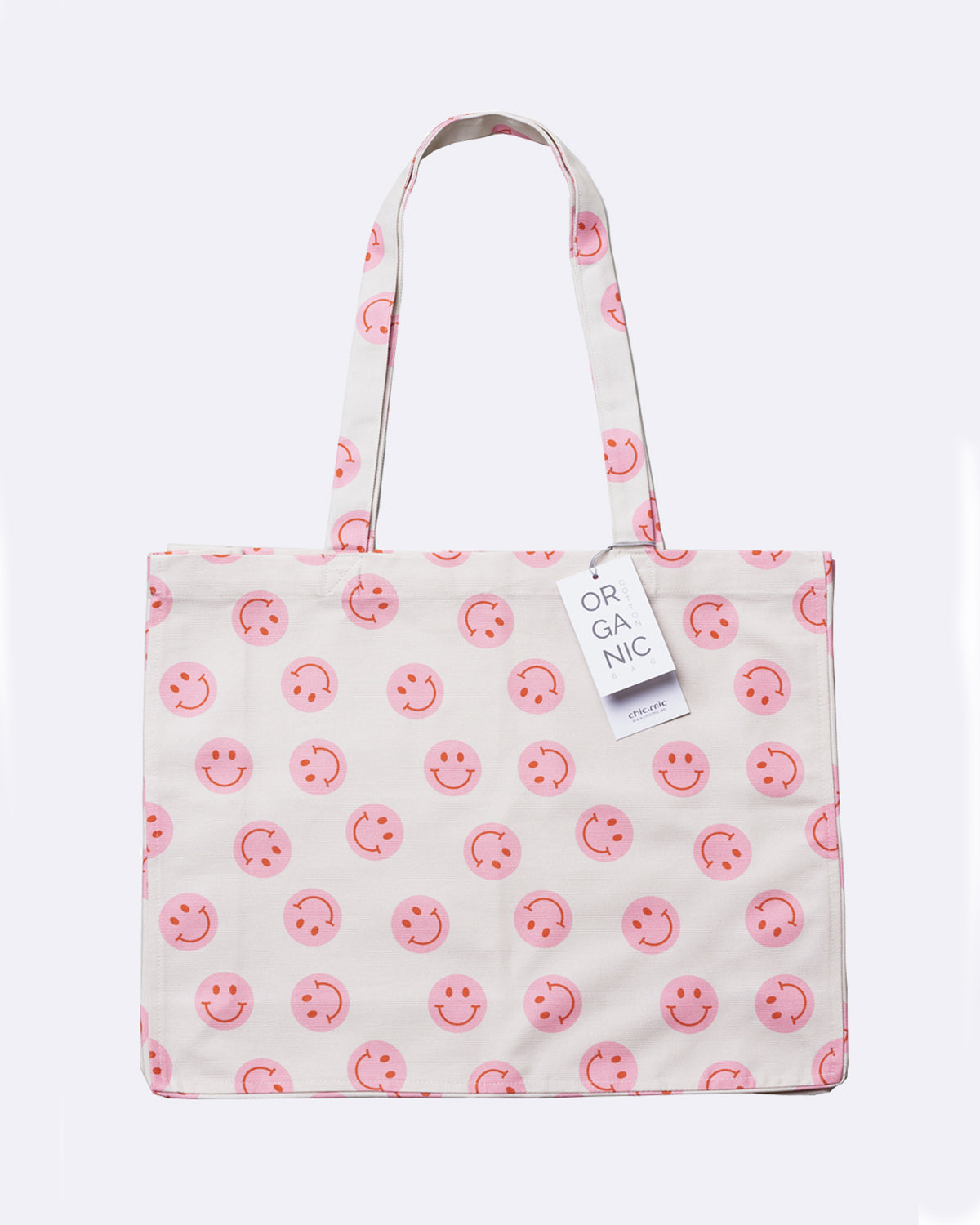 Stofftasche - Jutebeutel - 48 x 14 x 42 cm - 100% Bio-Baumwolle - Organic Cotton Bag Smilies