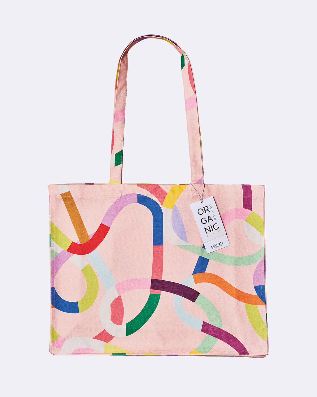 Sac en coton bio vagues colorées