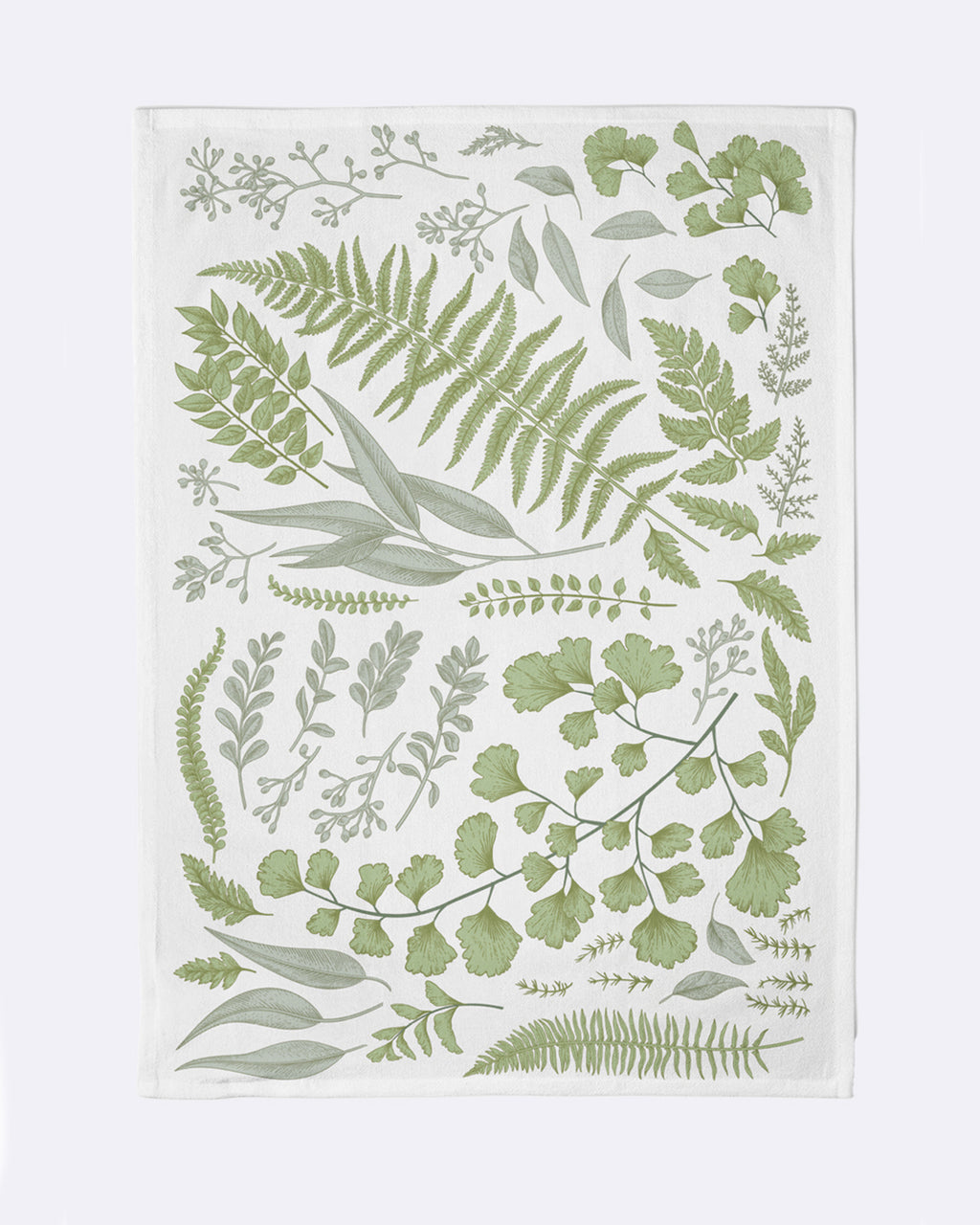 Organic Kitchen Towel Green Leaves