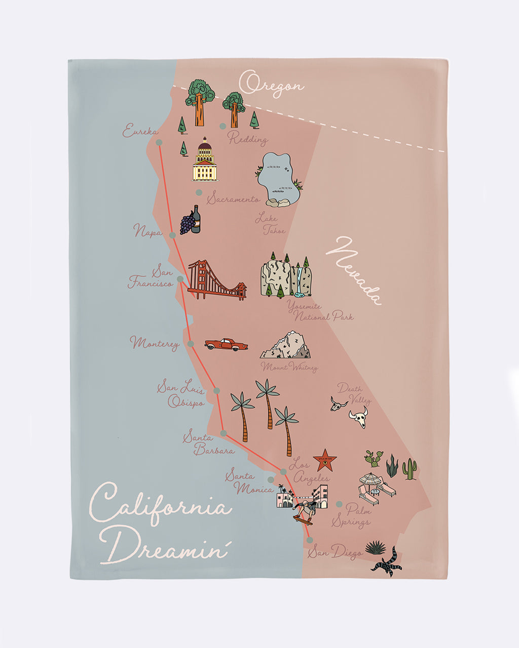 Organic Kitchen Towel California Dreamin'