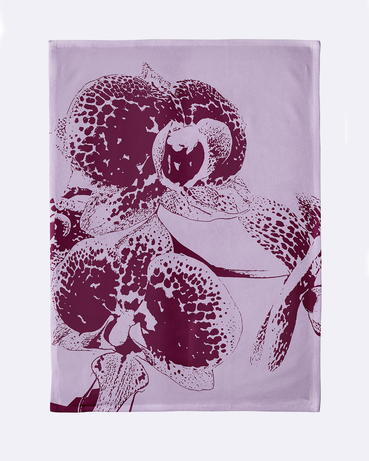 Küchenhandtuch in violett mit dunkelviolettem Muster