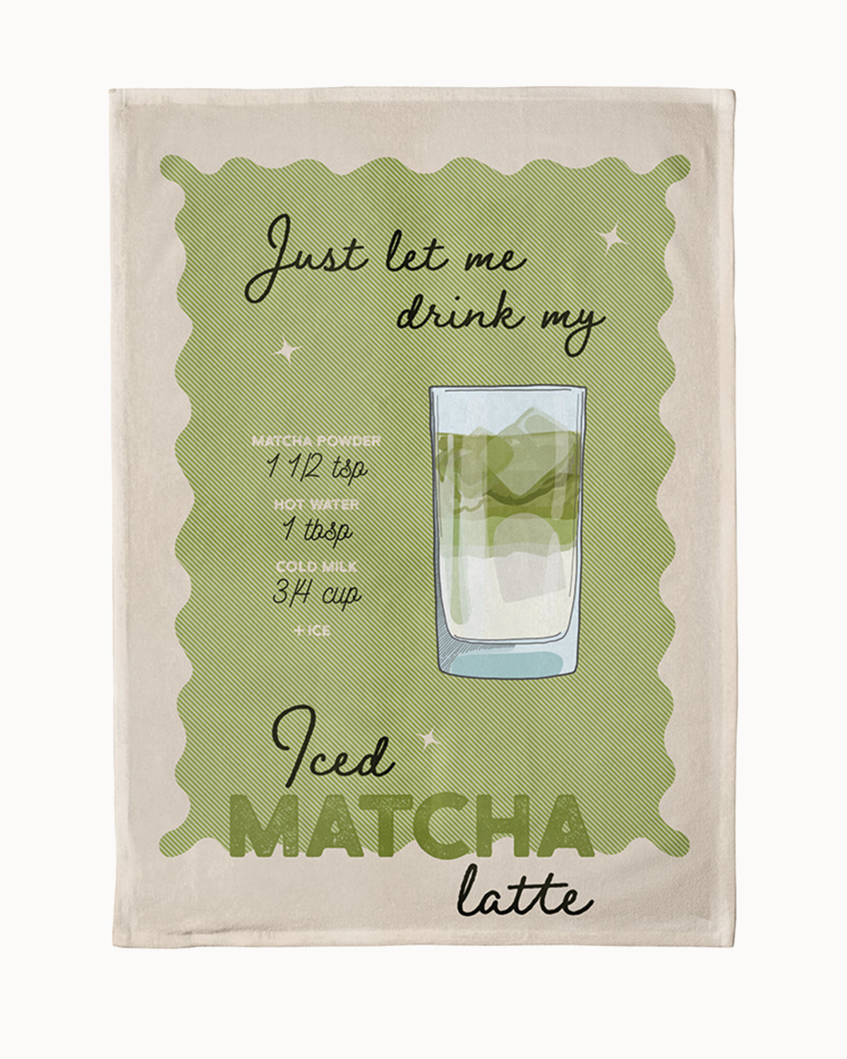 Iced matcha Latte - Küchenhandtuch