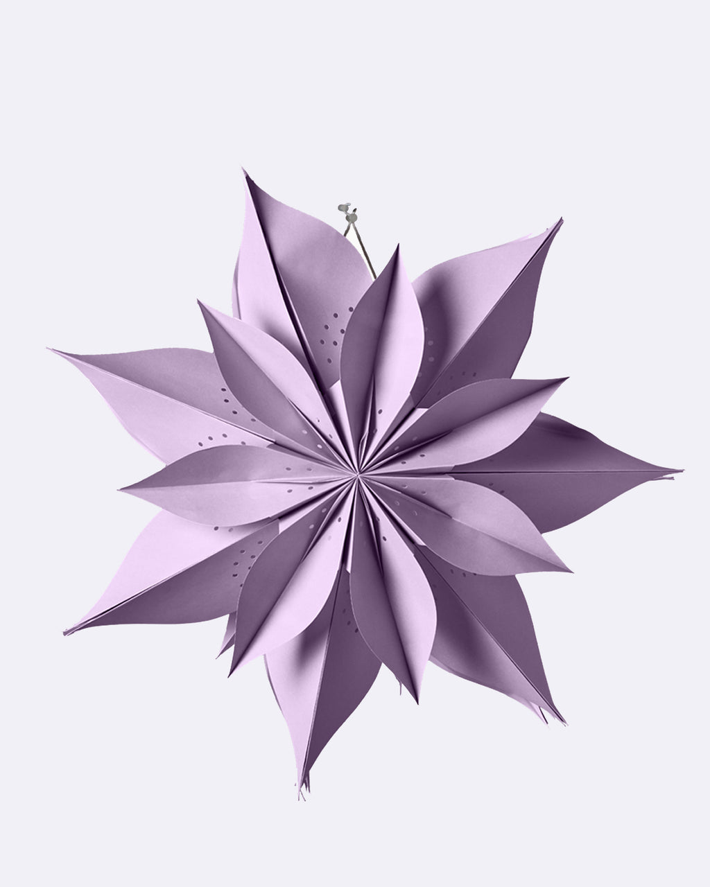 Papierstern L - poinsettia lavender