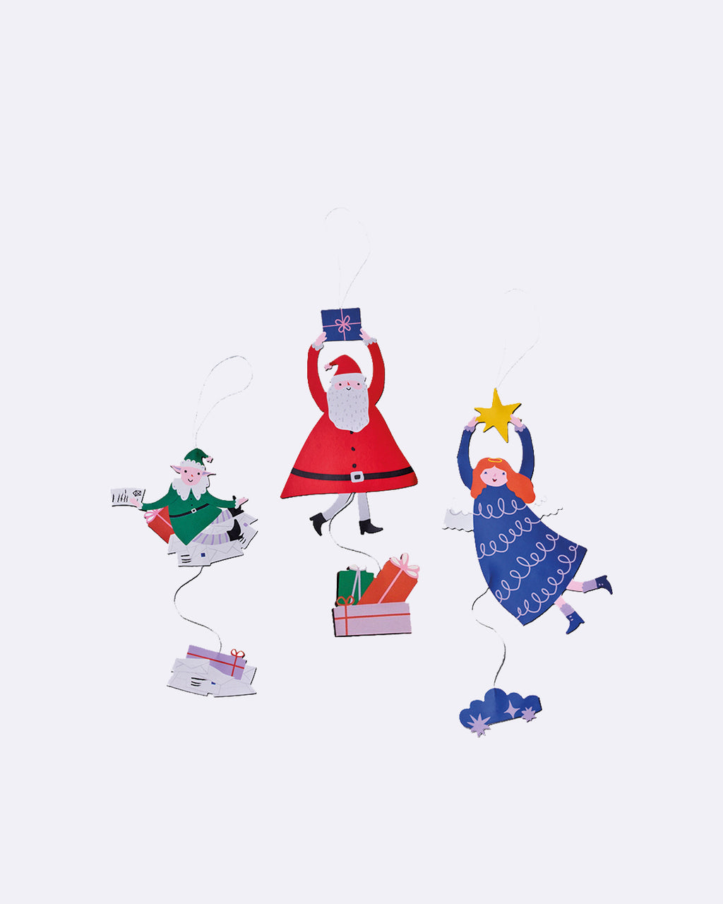 Papierhänger - Santa, Angel, Secret Santa