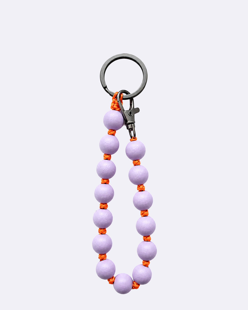 playful pearl keychain - lavender & orange